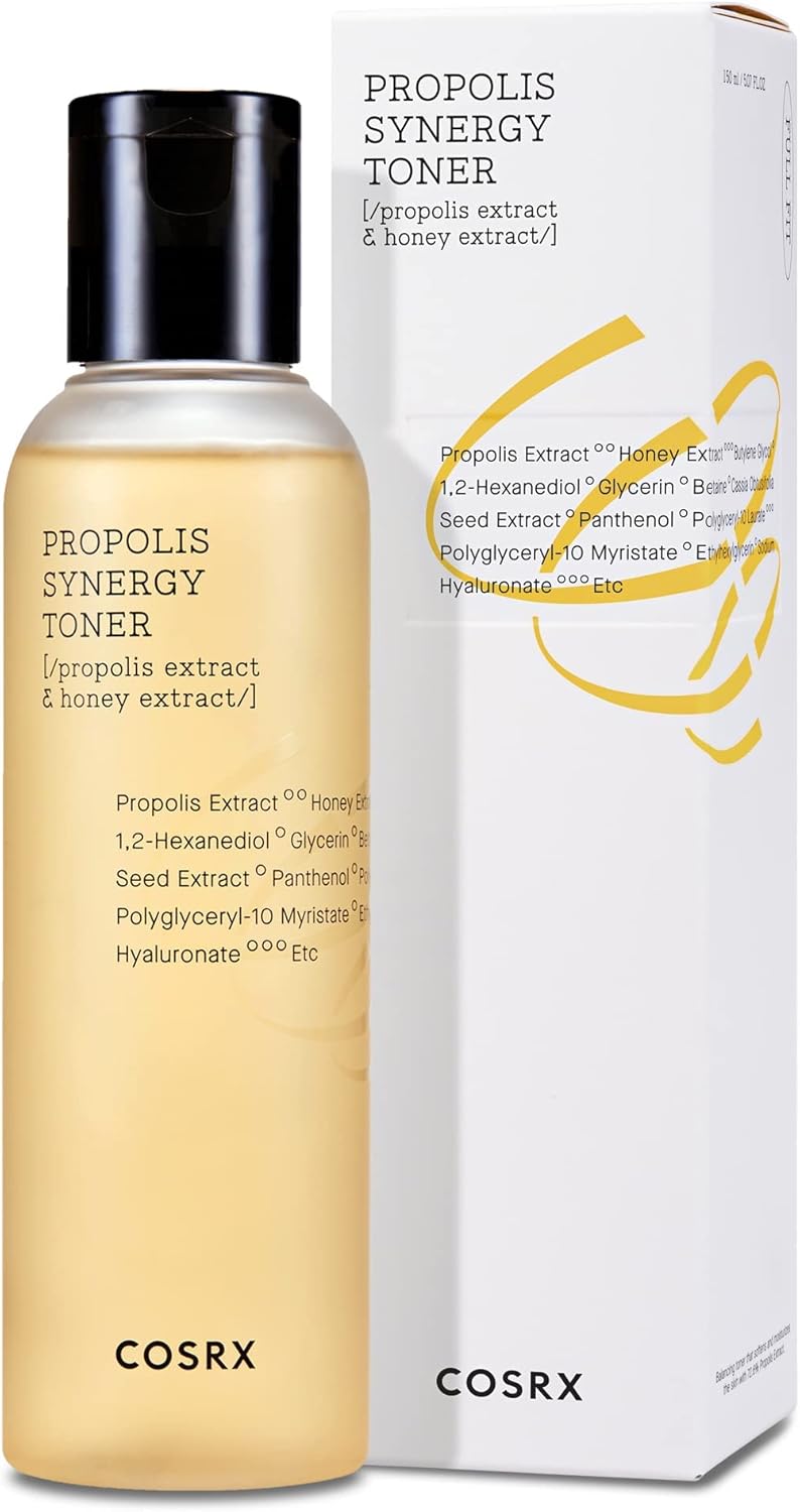 COSRX Full Fit Propolis Toner 72% Propolis Extract, Korean Glow Toner for Face, Healthy Glow Boosting, Hydrating Dewy Essence for Soft Plump Skin, Korean Skincare 150ml