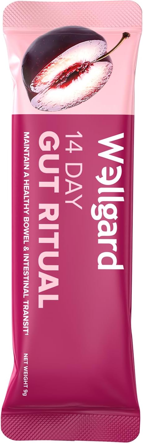 Wellgard 14 Day Gut Ritual - Daily Fibre & Digestive Enzymes Formula to Maintain a Healthy Bowel and Intestinal Transit, 14 Single-Serve Sachets