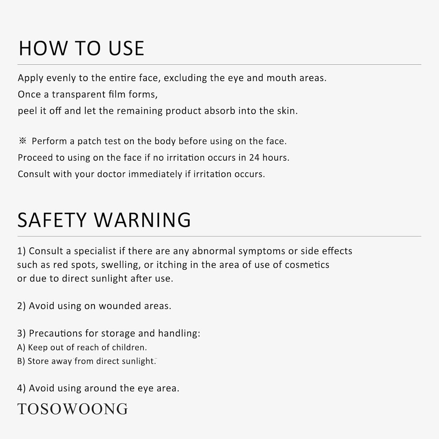 TOSOWOONG Real Collagen Fit, Hydrolyzed Collagen Wrapping Mask, Peel Off Facial Mask for elasticity, Hydrating, Glow, Glass Skin, Face Moisturizer, Self Care, Korean Skin Care, 50ml, 1.69 fl. oz.