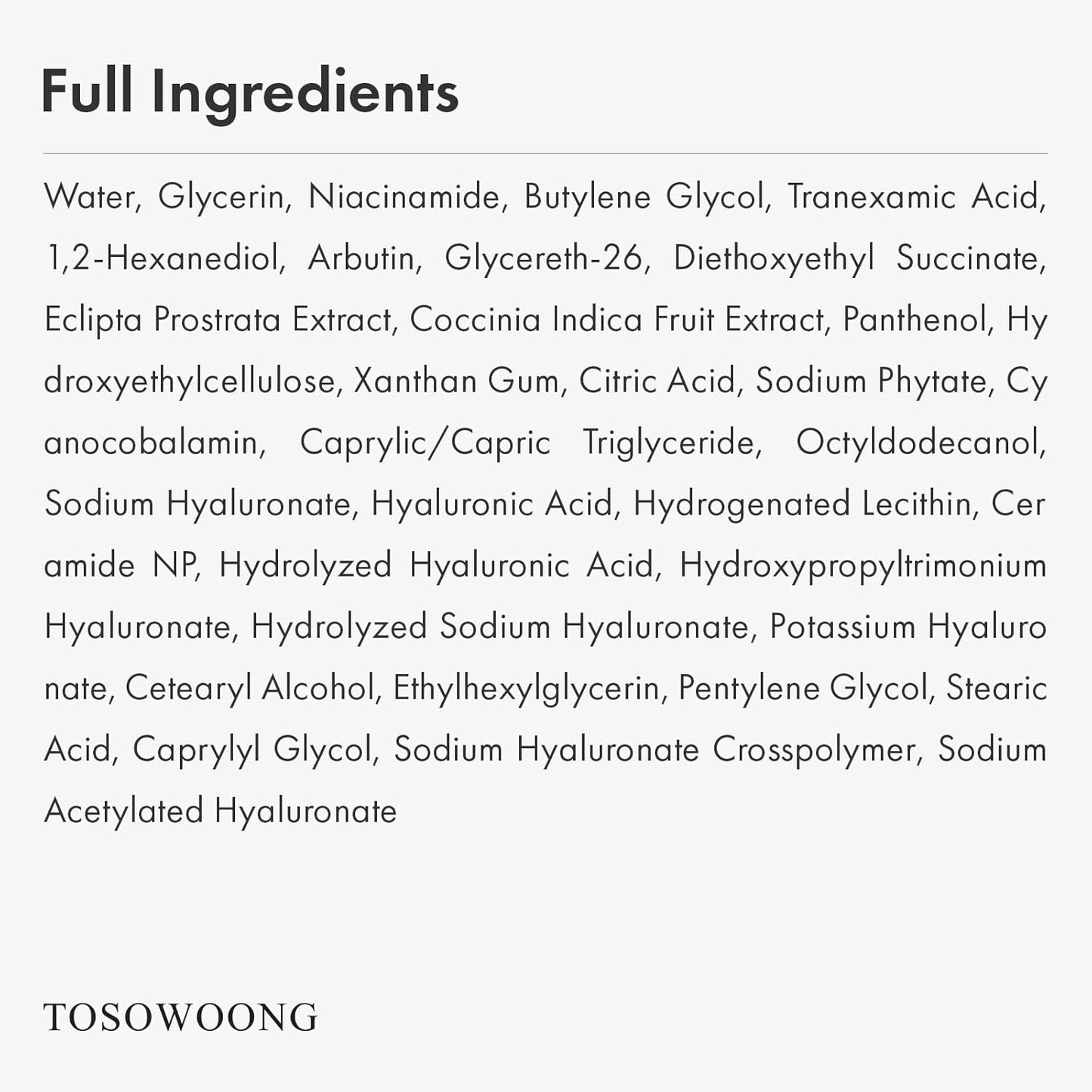 TOSOWOONG Niacinamide 10% + Tranexamic Acid 4% Serum, Arbutin 2%, Hyaluronic Acid, TXA Facial Serum, Hydrating Facial Serum for Smooth and Radiant-Looking Skin, Korean Skincare, 33ml, 1.11 fl.oz.