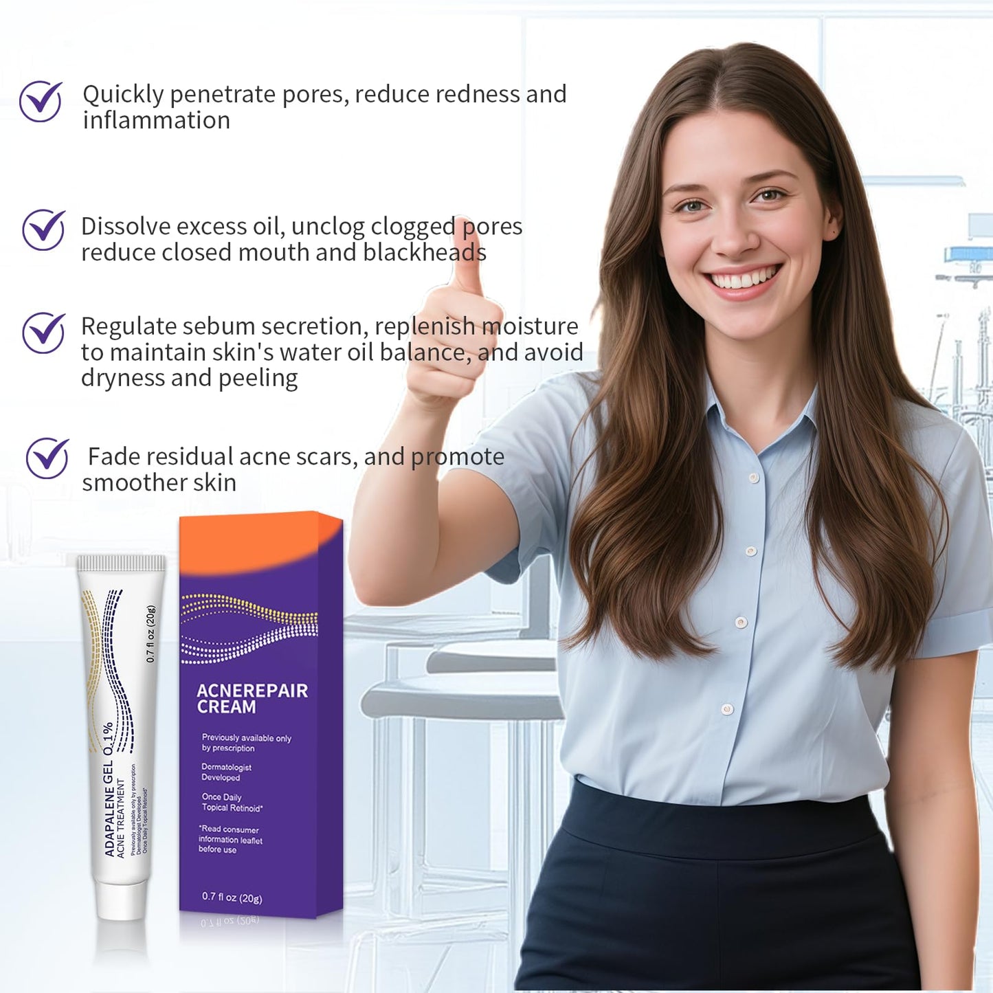 Acne Cream 20g, Spot cream, Reduces Pimples, Blemishes & Blackheads , Oil Control& Redness Relief, Providing soothing, Gentle Care for skin