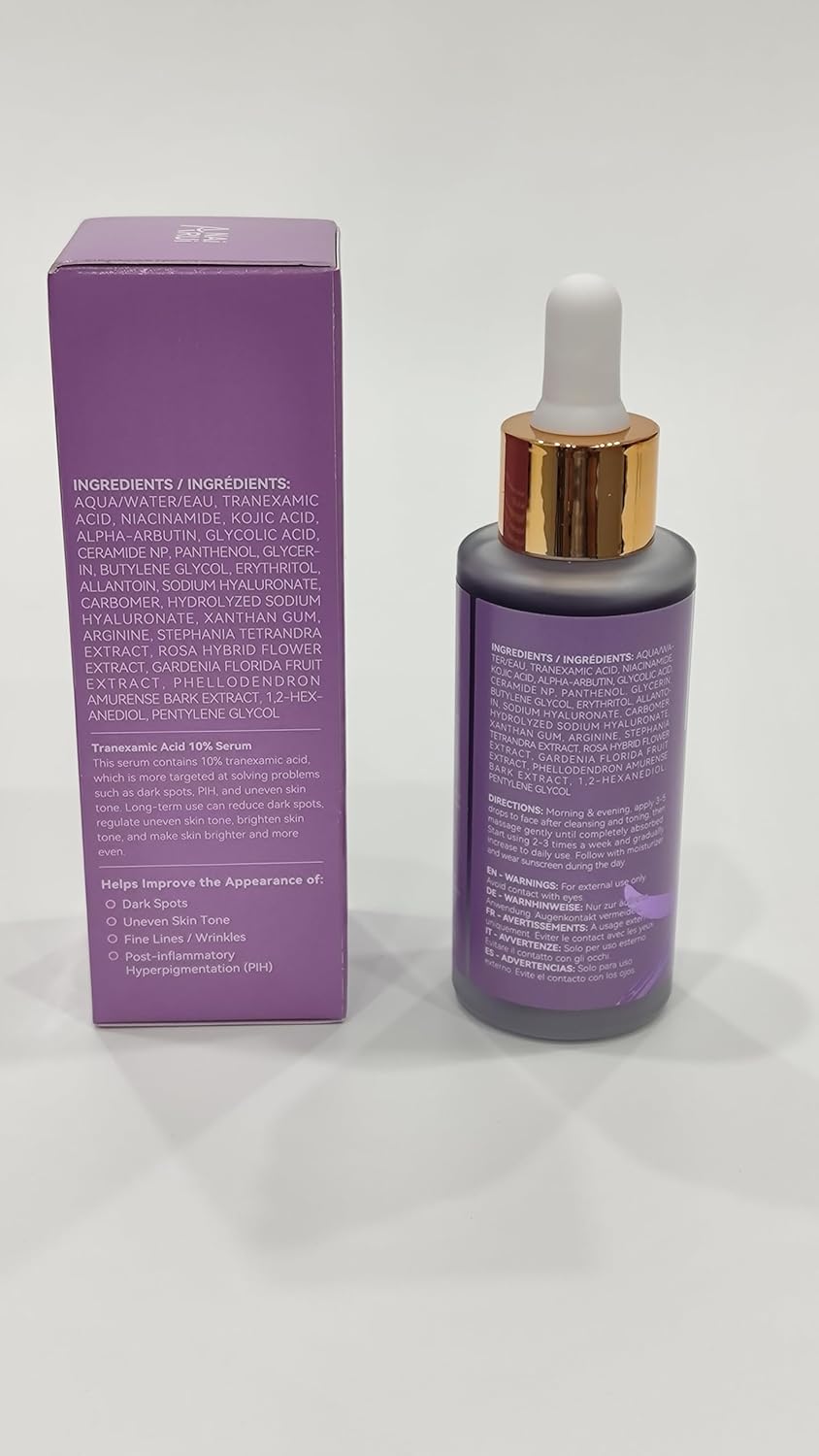 ANAiRUi 10% Tranexamic Acid Serum 50 ml, Dark Spot Correcting Serum with Tranexamic Acid + Hyaluronic Acid + Niacinamide, Targets Hyperpigmentation, Even Skin Tone