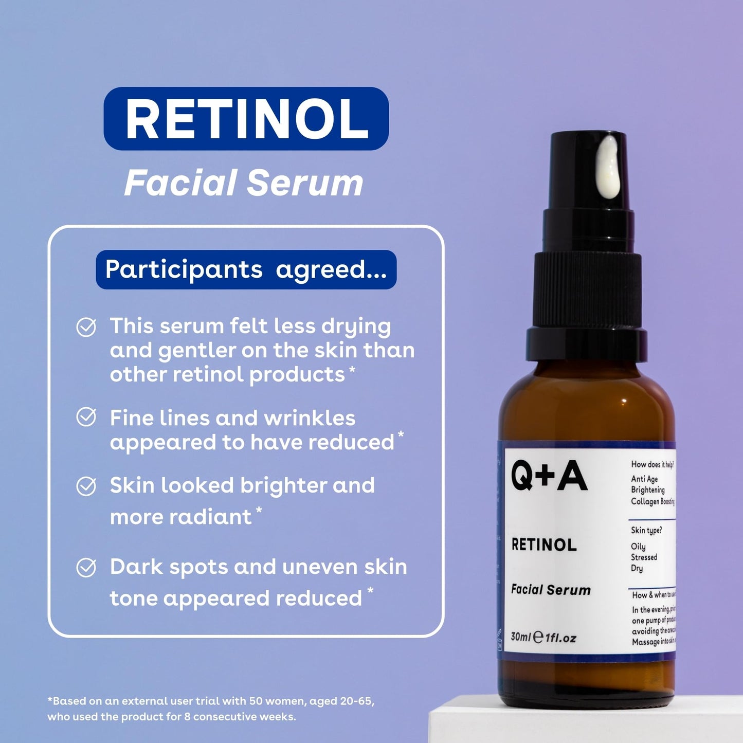 Q+A Hyaluronic Acid Facial Serum (30ml), Natural Hydrating Face Serum, for Plump Skin, Anti Ageing, Fragrance Free, Delivers Deep, Lasting Hydration, Rehydrates and Softens the Skin