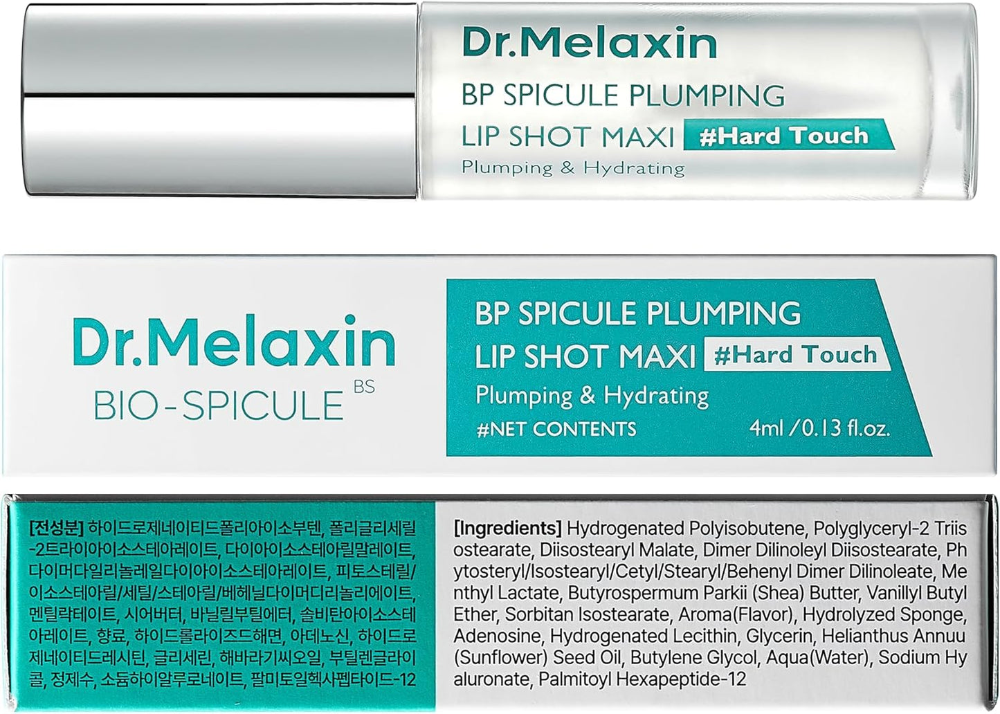Dr.Melaxin Lip Plumper Gloss Maxi (4ml, BP Spicule) – Intense Volumizing Lip Plumper for Fuller Lips, Noticeable Tingling Effect, Instant Shine & Hydration, K-Beauty