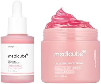 medicube Plump & Firm Duo: Salmon DNA PDRN Pink Peptide Serum and Collagen Jelly Cream 50mL (1.69 fl.oz)