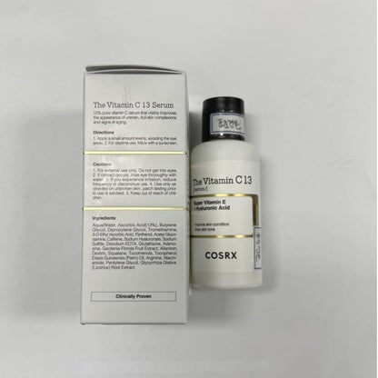 COSRX The Vitamin C 13 Serum 20ml (Renewal Edition), 13% Pure Vitamin C Vitamin E & Hyaluronic Acid, Facial Serum for Fine Lines, Uneven Skin Tone & Dull Skin, Korean Skincare