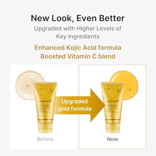 medicube Glass Skin Refining Duo at Night: medicube Deep Vitamin C Golden Capsule Face Moisturiser and Wrapping Mask Kojic Acid, Turmeric, Vitamin C Overnight Peel Off Facial Mask