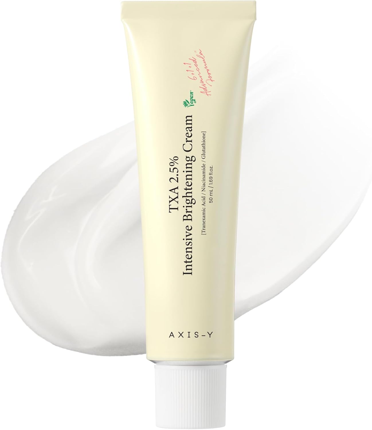 AXIS-Y TXA 2.5% Intensive Brightening Cream - Tranexamic Acid, Niacinamide & Glutathione for Hyperpigmentation & Dark Spot Corrector - Vegan Korean Skin Care Moisturizer Face Cream - 50ml/1.69 fl. oz.