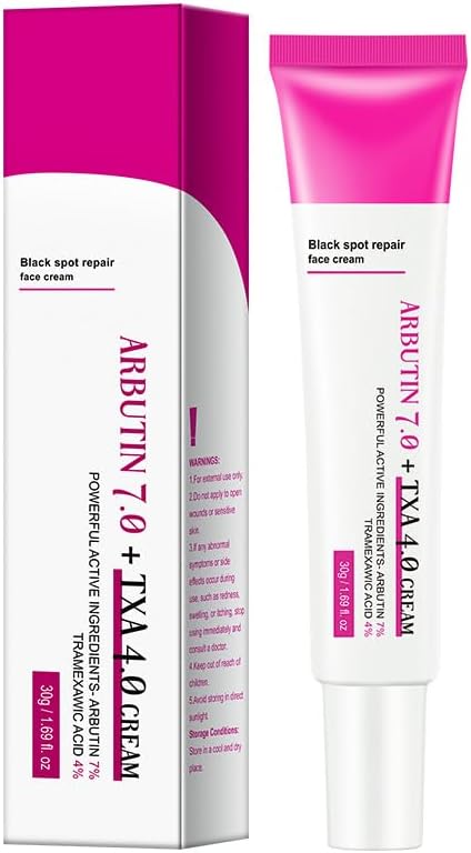 Arbutin 7% + Tranexamic Acid 4% Cream, Dark Spot Corrector Face Cream for Women Dark Spots,Freckle, Blemishes,Pigmentation,for Uneven Skin Tone