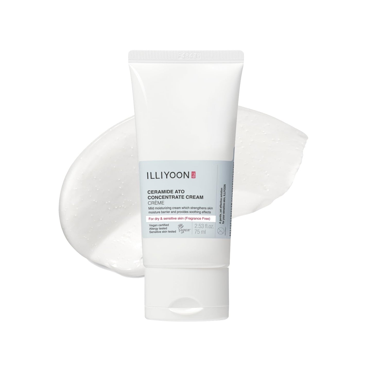 ILLIYOON Ceramide Ato Concentrate Cream (200ml, 6.76 Fl Oz) | Moisturizer for Dry&Sensitive Skin, 100hr Hydration, Restoring Skin Barrier | Gentle for Infants and Adults | Vegan | Fragrance Free