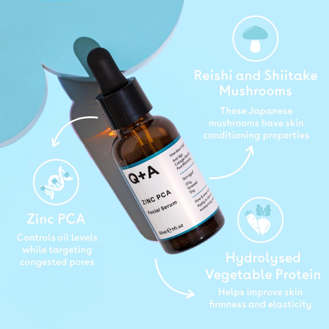 Q+A Hyaluronic Acid Facial Serum (30ml), Natural Hydrating Face Serum, for Plump Skin, Anti Ageing, Fragrance Free, Delivers Deep, Lasting Hydration, Rehydrates and Softens the Skin