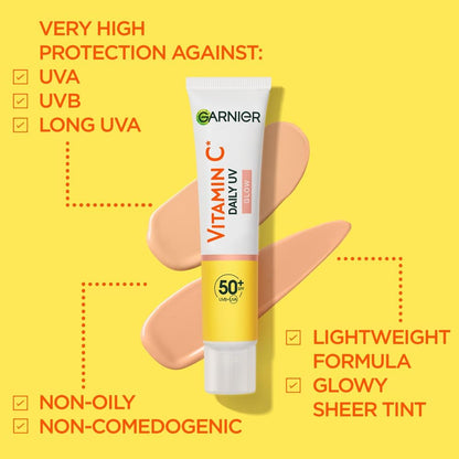 Garnier Vitamin C Serum for Face, Brightening Serum with 4% [Vitamin C + Niacinamide + Salicylic Acid], Dark Spot Reducer & Evens Skin Tone, Suitable for Sensitive Skin, 30ml
