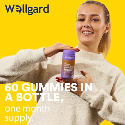 Wellgard Vegan Apple Cider Vinegar Gummies, Gold Standard 1000mg ACV Gummies with Vitamin C, Chromium and Pomegranate, Non-GMO, Gluten-Free & Gelatine-Free