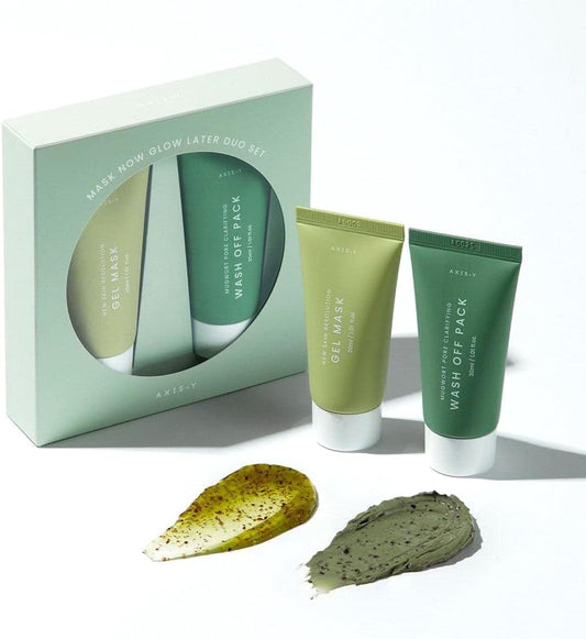 AXIS-Y - Mask Now Glow Later Duo Set - Masks to Brighten the Skin and Reduce Irritation
