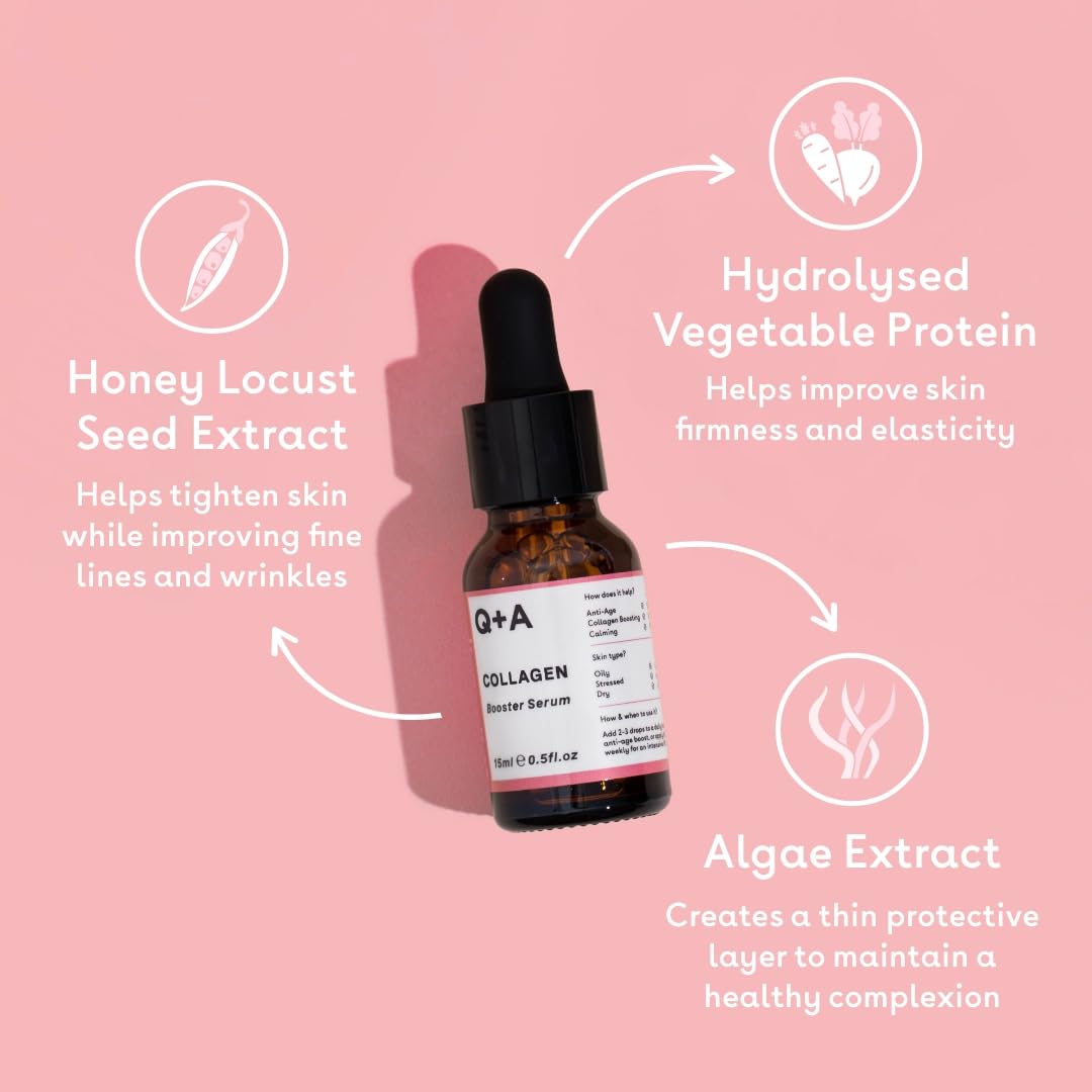 Q+A Hyaluronic Acid Facial Serum (30ml), Natural Hydrating Face Serum, for Plump Skin, Anti Ageing, Fragrance Free, Delivers Deep, Lasting Hydration, Rehydrates and Softens the Skin
