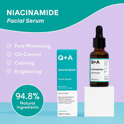 Q+A Hyaluronic Acid Facial Serum (30ml), Natural Hydrating Face Serum, for Plump Skin, Anti Ageing, Fragrance Free, Delivers Deep, Lasting Hydration, Rehydrates and Softens the Skin