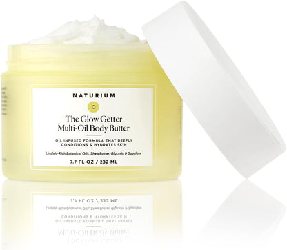 Naturium The Glow Getter Whipped Multi-Oil Body Butter, Firming Cream & Body Moisturiser with Shea Butter, 7.7 fl oz