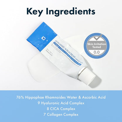 TOSOWOONG Hyaluronic Acid 9 Cream – Vitamin B5, Collagen, Niacinamide & Centella Asiatica Extract, Long-Lasting Hydration, Daily Moisturizer, Korean Skincare, 50 ml / 1.69 fl. oz
