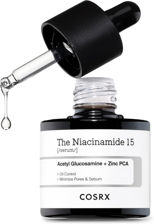 COSRX Niacinamide 15% Face Serum, Minimizing Pores & Sebums, Blemish Treatments for Discoloration, Dark Spots, Enlarged Pores, Anti-aging, 0.67 fl.oz / 20 ml, Animal Testing-Free