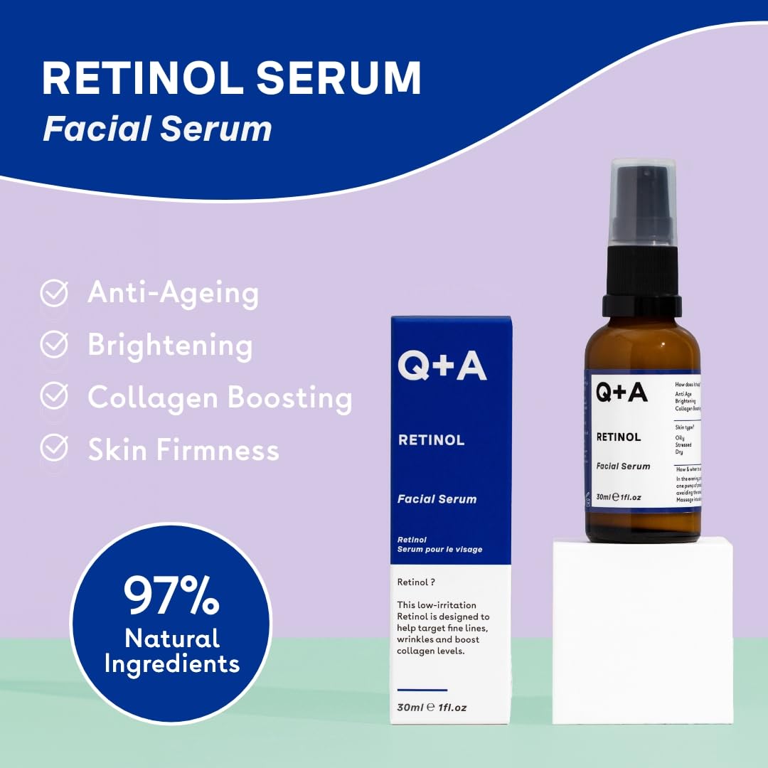 Q+A Hyaluronic Acid Facial Serum (30ml), Natural Hydrating Face Serum, for Plump Skin, Anti Ageing, Fragrance Free, Delivers Deep, Lasting Hydration, Rehydrates and Softens the Skin