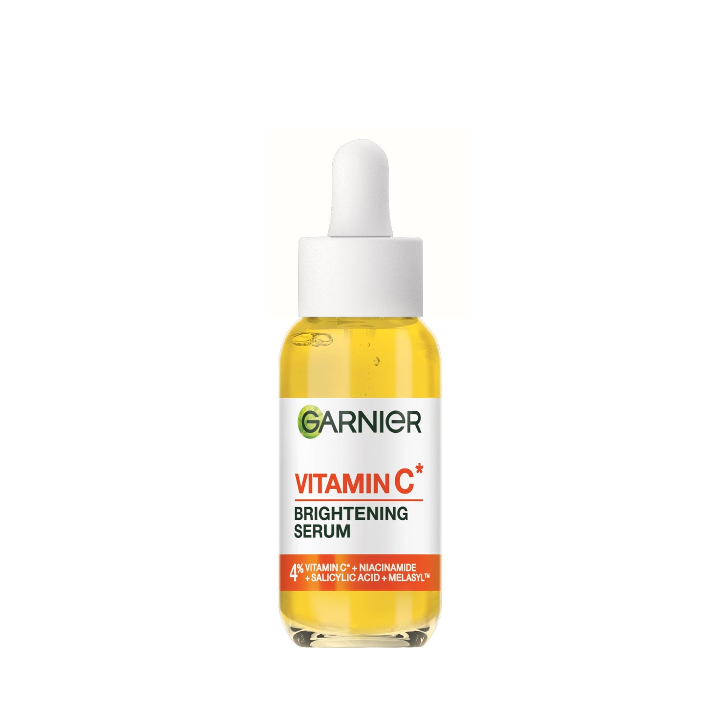 Garnier Vitamin C Serum for Face, Brightening Serum with 4% [Vitamin C + Niacinamide + Salicylic Acid], Dark Spot Reducer & Evens Skin Tone, Suitable for Sensitive Skin, 30ml