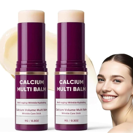 2PCS Calcium Multi Balm, Calcium Volume Multi Balm, Pure Collagen Wand Stick for Face, Korean Collagen Stick Anti-Aging, Hydrating, Suitable for Eyes, Face, Neck