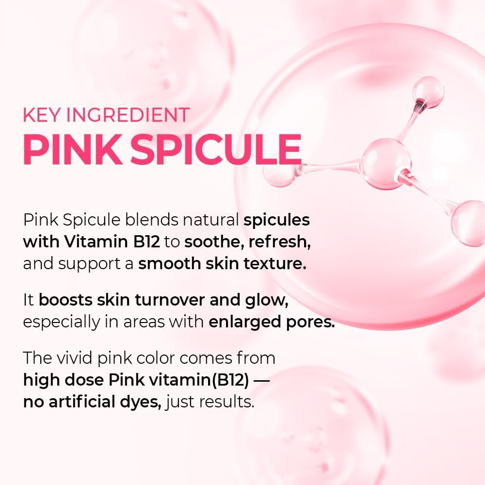 Dr.Melaxin Cemenrete Cyano Pink Spicule Serum – Calcium Pore Tightening & Skin Regeneration Serum with Vitamin B12, Micro-Spicule for Absorption, Smooth Texture & Glow – Korean Skincare (1.01 Fl Oz)