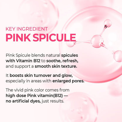 Dr.Melaxin Cemenrete Cyano Pink Spicule Serum – Calcium Pore Tightening & Skin Regeneration Serum with Vitamin B12, Micro-Spicule for Absorption, Smooth Texture & Glow – Korean Skincare (1.01 Fl Oz)