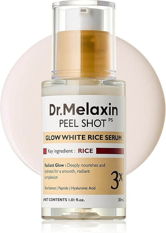 Dr.Melaxin Peel Shot Glow Rice Pdrn Serum Facial Skin Care Smooth Texture For Pore Care Korean Skin Care 30 ml