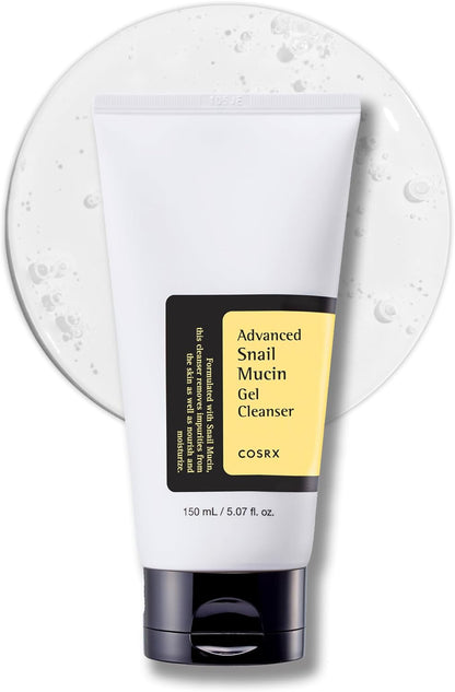 COSRX Advanced Snail Mucin Gel Cleanser, 5.07 Fl Oz / 150 mL | Rich Daily Deep Cleansing Gel for Dry & Sensitive Skin | Korean Skincare, Not Tested on Animals, No Parabens