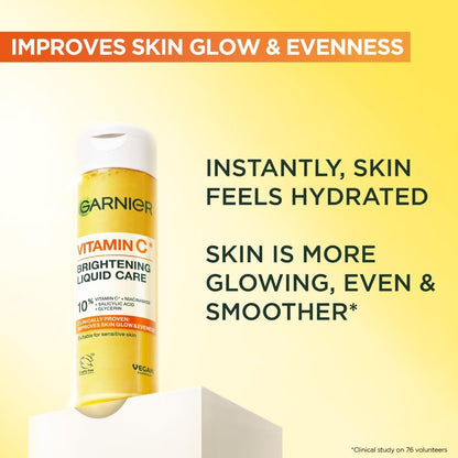 Garnier Vitamin C Serum for Face, Brightening Serum with 4% [Vitamin C + Niacinamide + Salicylic Acid], Dark Spot Reducer & Evens Skin Tone, Suitable for Sensitive Skin, 30ml