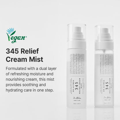Dr.Althea 345 Relief Cream Mist | Hydrating Facial Mist with Rice Extract | Soothing Care for Sensitive Skin | Vegan Korean Skincare (100ml)