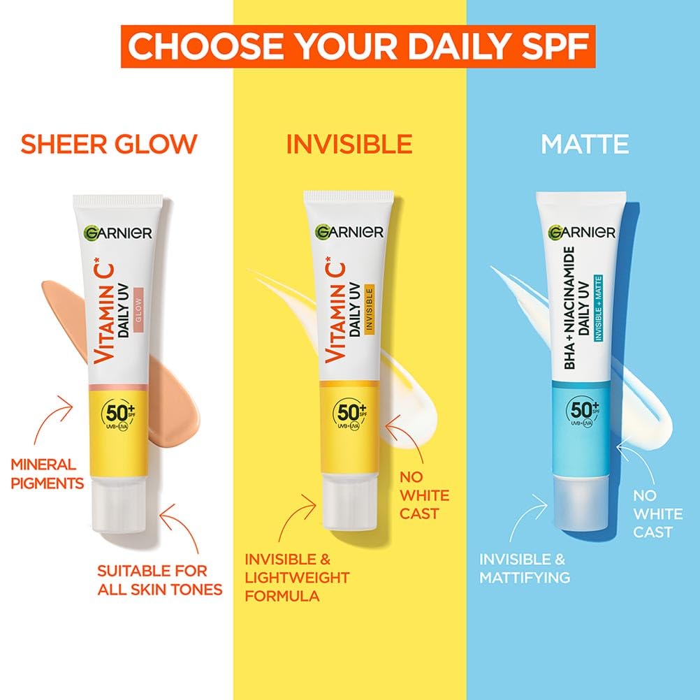 Garnier Vitamin C Serum for Face, Brightening Serum with 4% [Vitamin C + Niacinamide + Salicylic Acid], Dark Spot Reducer & Evens Skin Tone, Suitable for Sensitive Skin, 30ml