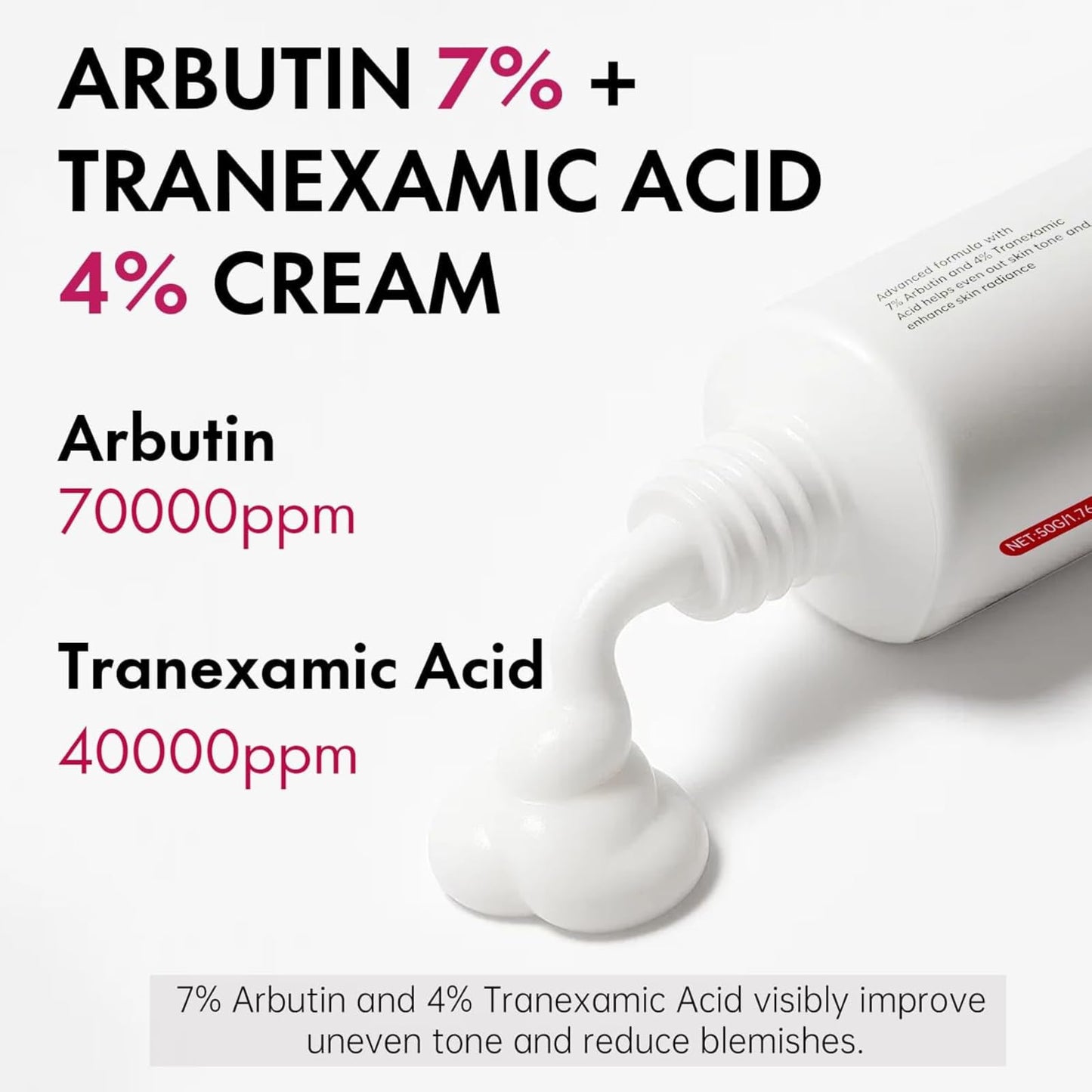 3PCS 7% Ar-butin + 4% Tranexamic Acid Cream，Dark Spot Corrector Face Cream for Women, Skin Brightening Korean Moisturiser, Anti Aging Hydrating Cream for Pigmentation, Reduces Redness，Even Skin Tone