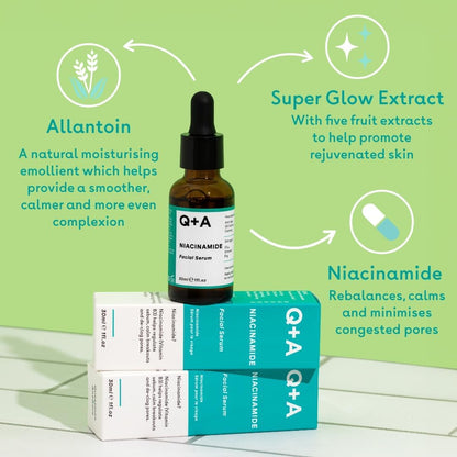 Q+A Hyaluronic Acid Facial Serum (30ml), Natural Hydrating Face Serum, for Plump Skin, Anti Ageing, Fragrance Free, Delivers Deep, Lasting Hydration, Rehydrates and Softens the Skin