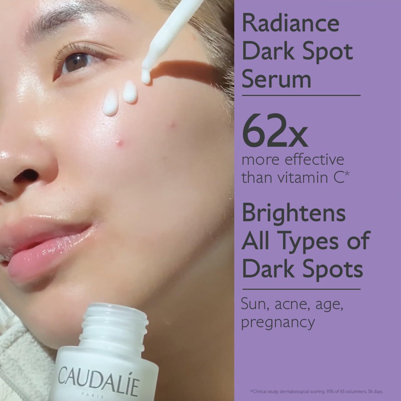 Caudalie Vinoperfect Brightening Dark Spot Serum Vitamin C Alternative - 62x More Effective than Vitamin C with Viniferine and Niacinamide for a Visibly Brighter Even Complexion - 30ml