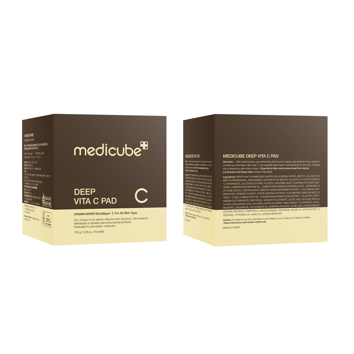 medicube Zero Pore Pads 2.0, Dual-Textured Facial Toner Pads for Exfoliation and Pore Care with 4.5% AHA Lactic Acid & 0.45% BHA Salicylic Acid, Ideal for All Skin Types, Korean Skin Care (70 units)