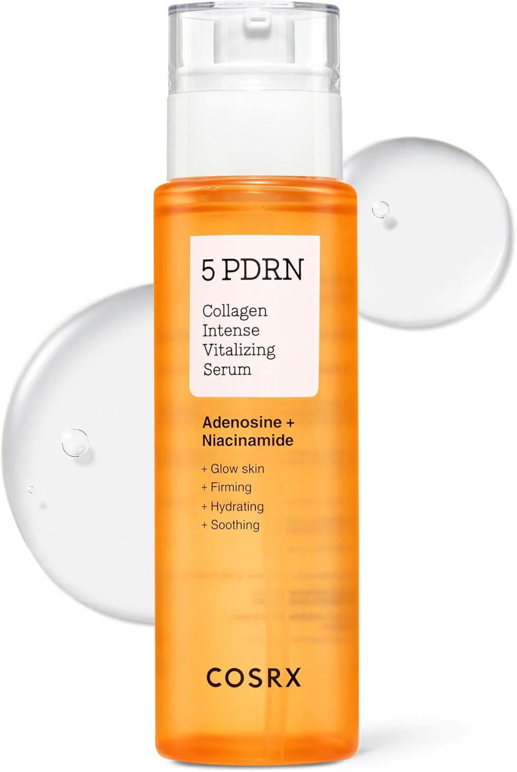 COSRX 5 PDRN Collagen Intense Vitalizing Serum for Face with 5 PDRN & Low Molecular Collagen, Glow serum for Skin Firming, Boosting and Viatalizing, 100ml, Korean Skincare