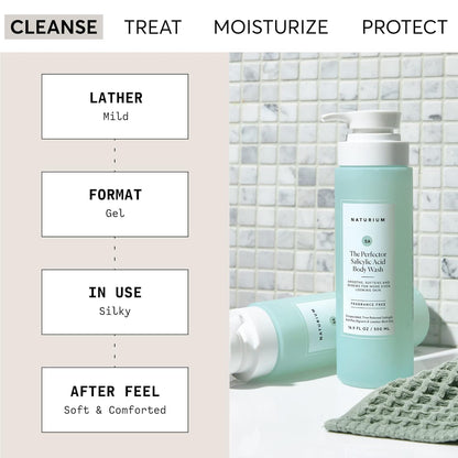 Naturium The Smoother Glycolic Acid Exfoliating Body Wash, Soft & Smoothing Cleanser | 16.9 FL OZ / 500 ML