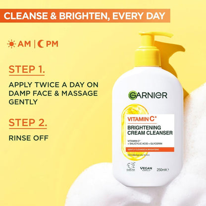 Garnier Vitamin C Serum for Face, Brightening Serum with 4% [Vitamin C + Niacinamide + Salicylic Acid], Dark Spot Reducer & Evens Skin Tone, Suitable for Sensitive Skin, 30ml