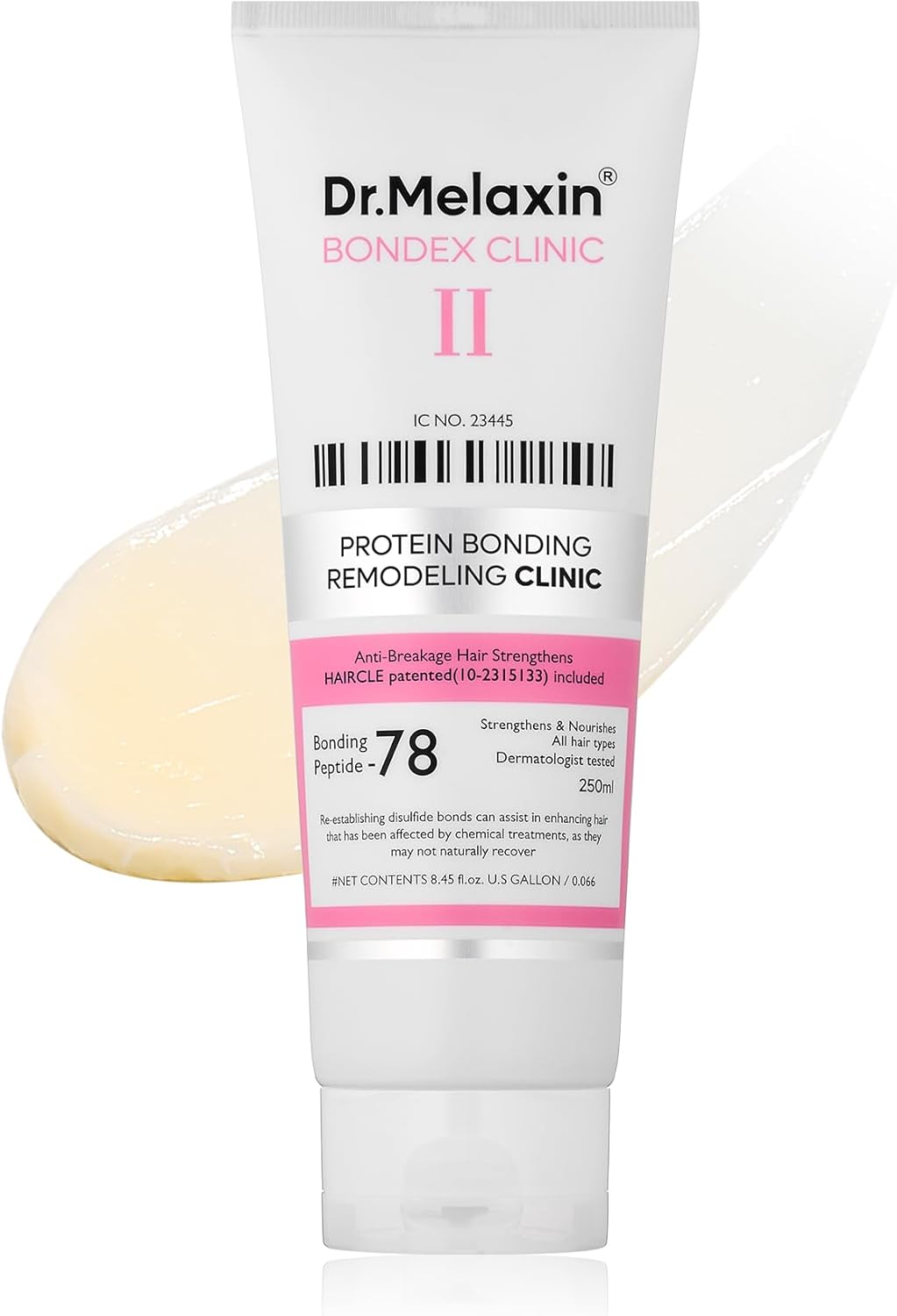 Dr.Melaxin Bondex Remodeling Salon Bonding Treatment Deep Repair For Bleached & Damaged Hair With Bonding Peptides + Argan Oil 8.45 Fl Oz (Pack of 1) White