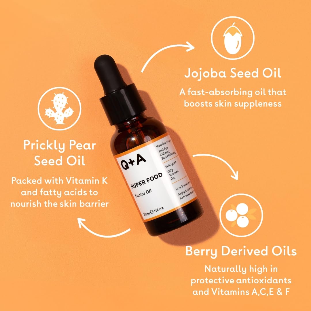 Q+A Hyaluronic Acid Facial Serum (30ml), Natural Hydrating Face Serum, for Plump Skin, Anti Ageing, Fragrance Free, Delivers Deep, Lasting Hydration, Rehydrates and Softens the Skin