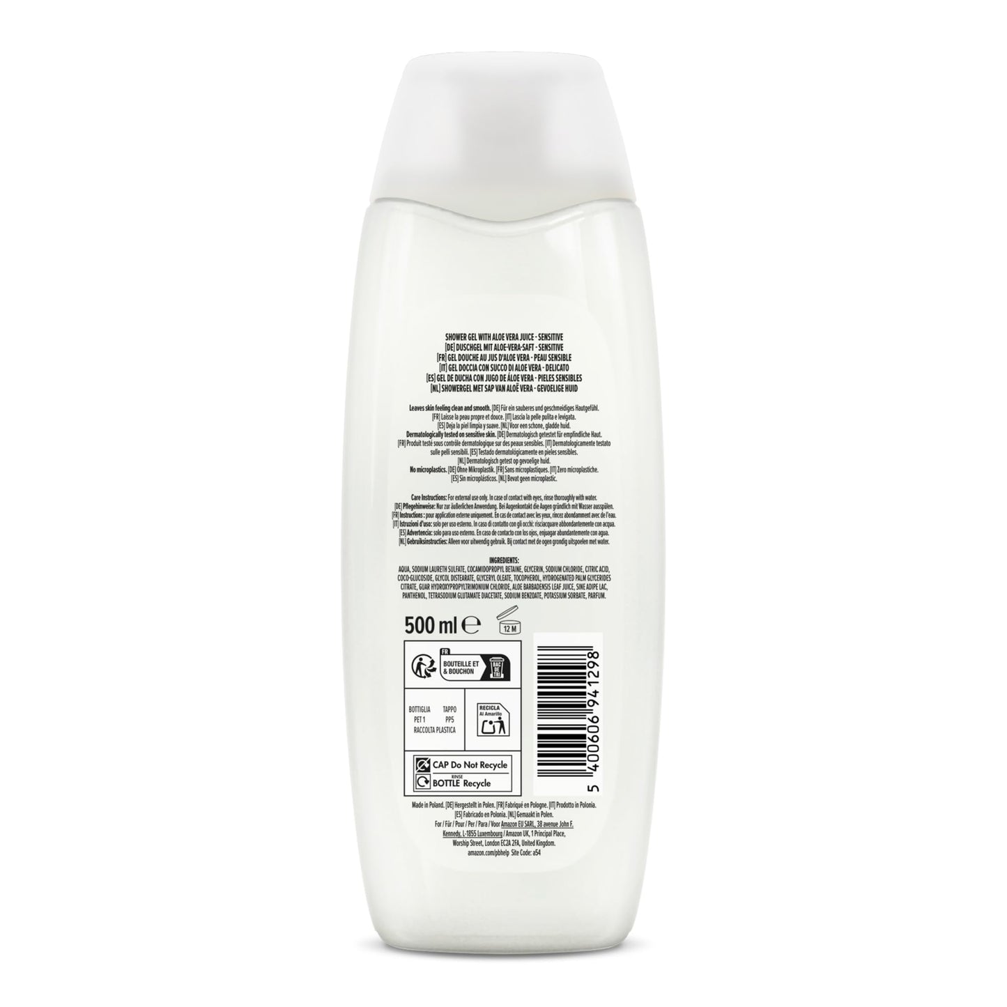 by Amazon Aloe Vera Shower Gel, 2 x 500ml