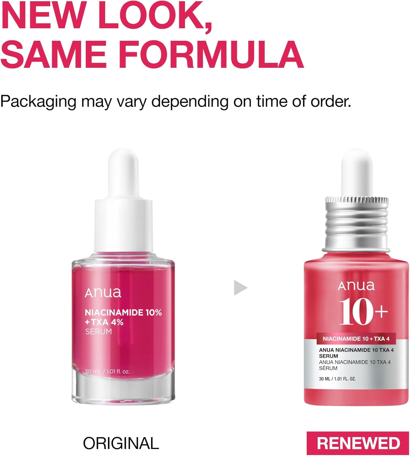 Anua Niacinamide 10 + TXA 4 Serum, Dark Spot Care, Hyaluronic Acid, Tranexamic Acid, Lightweight & Hydrating All-in-One Daily Facial Serum for Glass Skin, Korean Skincare, 1.01 fl.oz