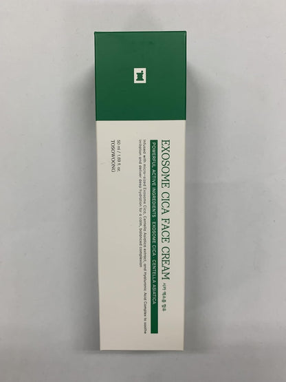 TOSOWOONG Exosome CICA Face Cream – Daily Soothing Moisturizer for Sensitive Skin, Lightweight Korean Skincare with CICA & Exosome Technology, 50 ml / 1.69 fl. oz