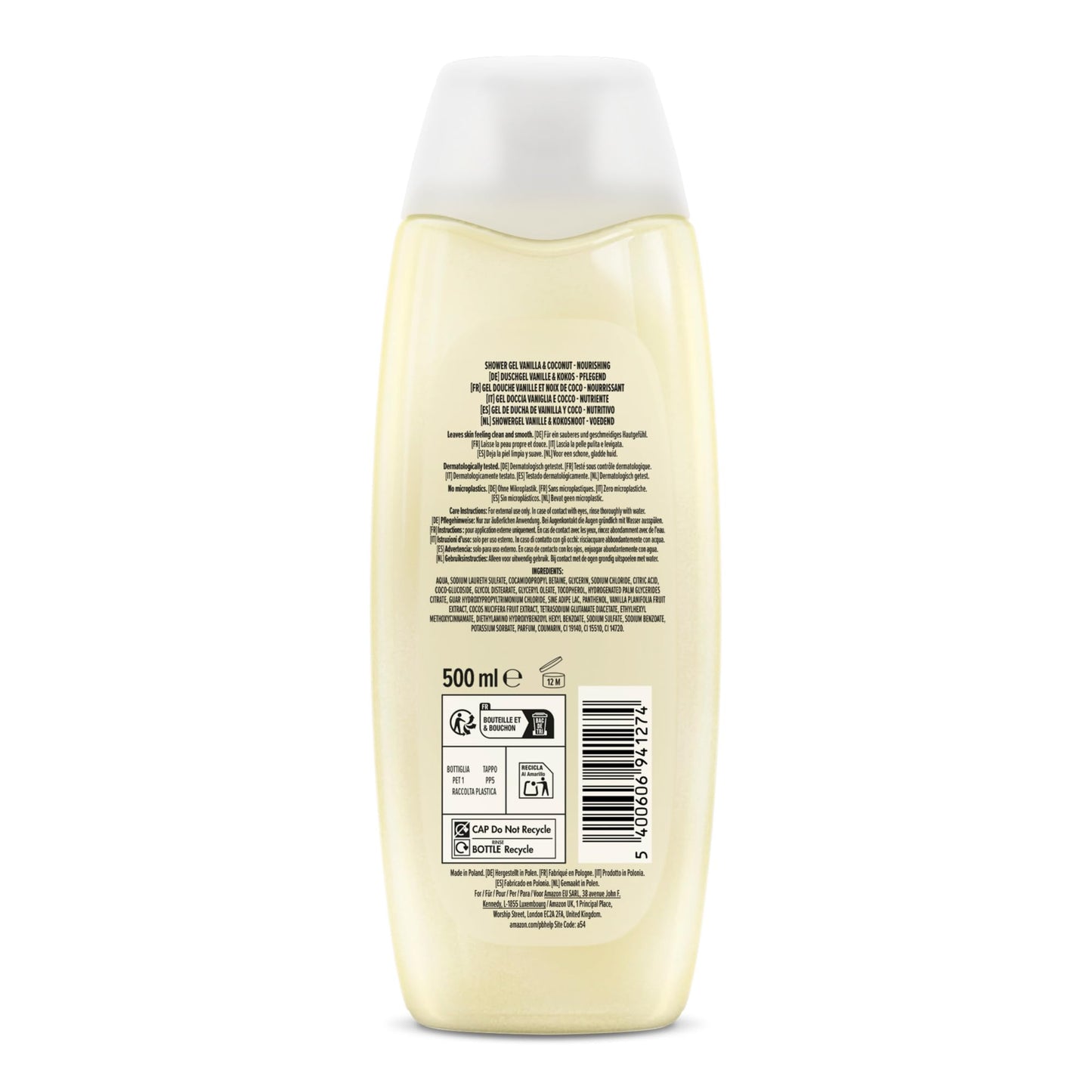 by Amazon Aloe Vera Shower Gel, 2 x 500ml