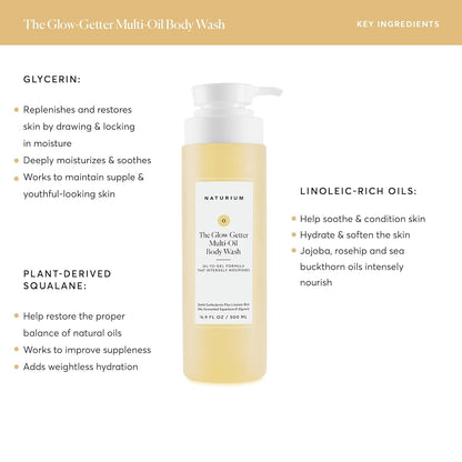 Naturium The Smoother Glycolic Acid Exfoliating Body Wash, Soft & Smoothing Cleanser | 16.9 FL OZ / 500 ML
