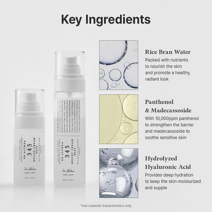 Dr.Althea 345 Relief Cream Mist | Hydrating Facial Mist with Rice Extract | Soothing Care for Sensitive Skin | Vegan Korean Skincare (100ml)
