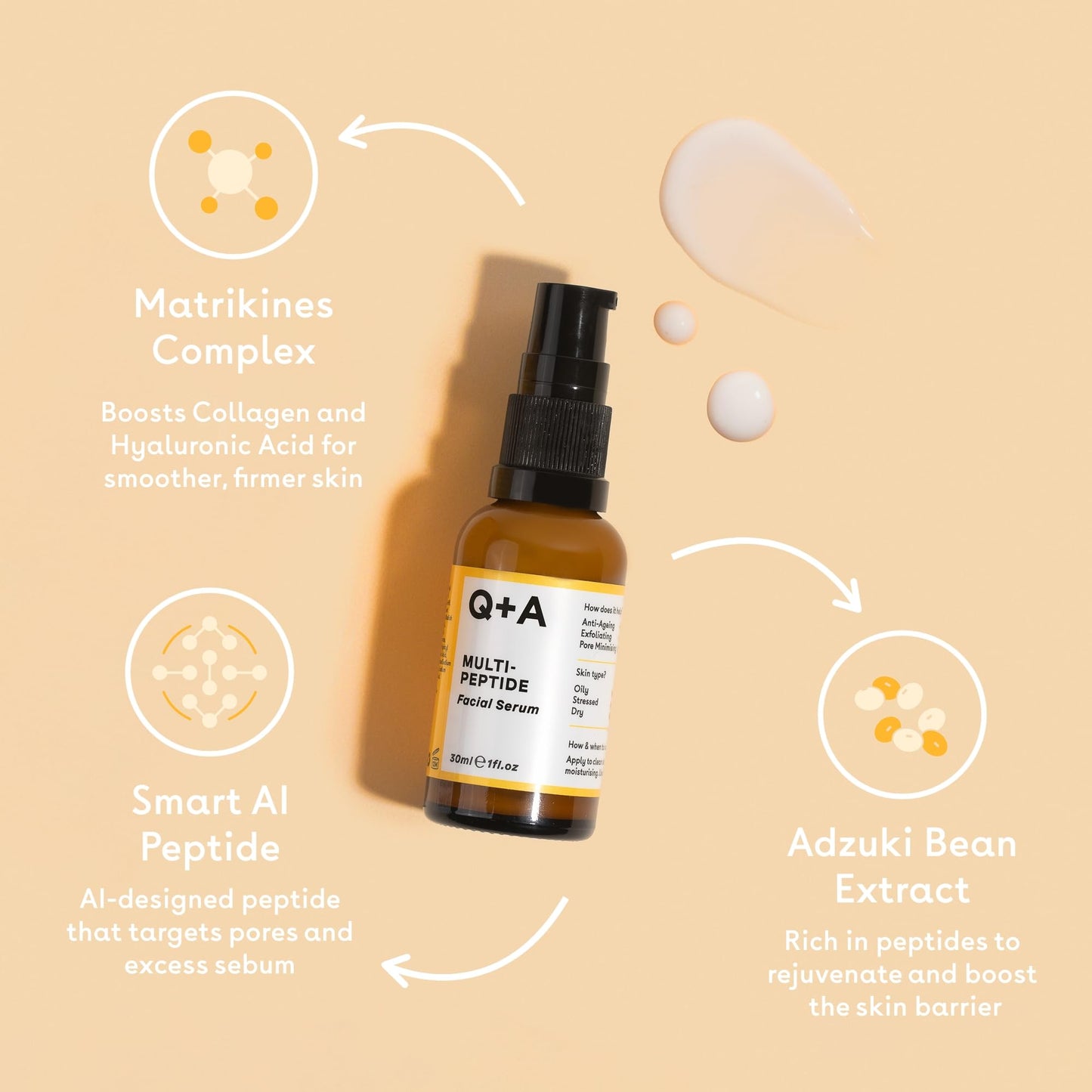 Q+A Hyaluronic Acid Facial Serum (30ml), Natural Hydrating Face Serum, for Plump Skin, Anti Ageing, Fragrance Free, Delivers Deep, Lasting Hydration, Rehydrates and Softens the Skin