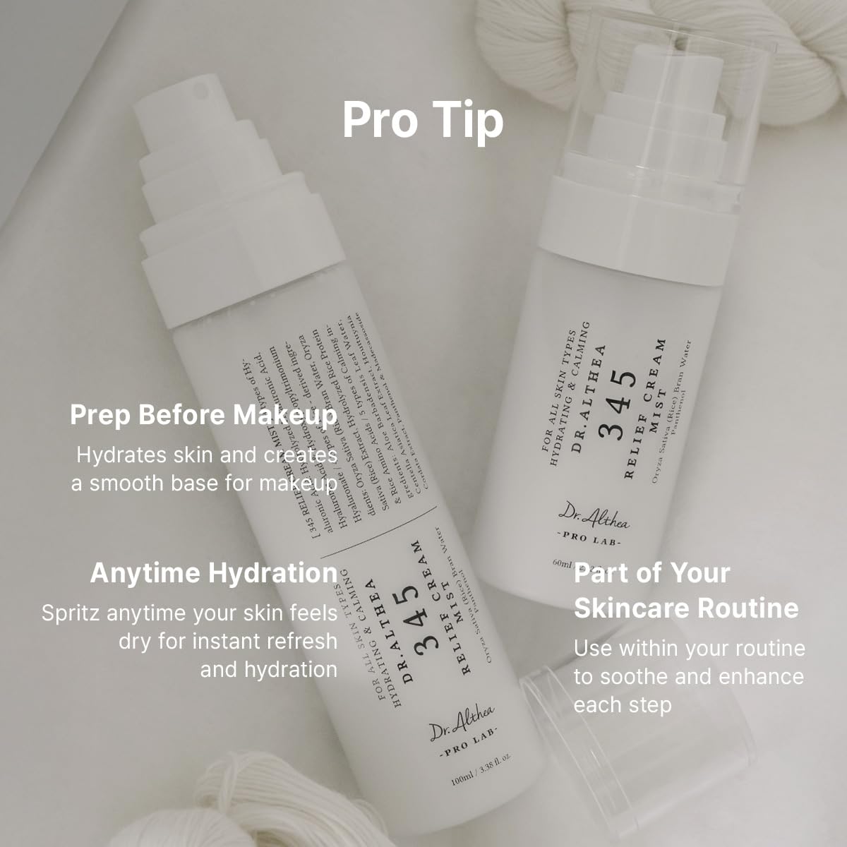 Dr.Althea 345 Relief Cream Mist | Hydrating Facial Mist with Rice Extract | Soothing Care for Sensitive Skin | Vegan Korean Skincare (100ml)